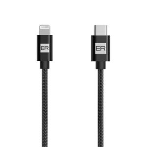 ER POWER kabel USB-C na Lightning 120cm, čierny