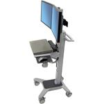 ERGOTRON Neo-Flex® Dual WideView WorkSpace, pojízdný multifunkční vozík, uchycení pro dva monitory