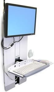 Ergotron StyleView Vertical Lift,  nástenný držiak pre monitor, klávesnicu + prísl., 24", biely