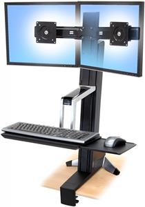 Ergotron WorkFit-S, stojan pre  
2 monitory, klávesnicu a myš