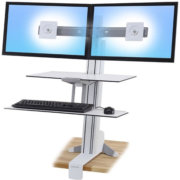 Ergotron WorkFit-S, stojan pre dva monitory , kláv.+myš.,okl. plocha