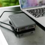 ERPOWER, Bezdrôtová powerbanka PRO, 10 000 mAh Qi2 s integrovaným káblom USB-C