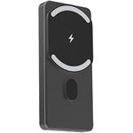 ERPOWER, Bezdrôtová tenká powerbanka, 5000 mAh, čierna