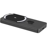 ERPOWER, Bezdrôtová tenká powerbanka, 5000 mAh, čierna