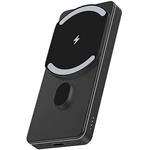 ERPOWER, Bezdrôtová tenká powerbanka, 5000 mAh, čierna