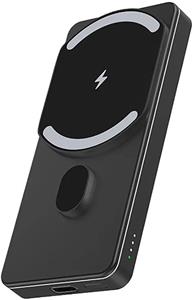 ERPOWER, Bezdrôtová tenká powerbanka, 5000 mAh, čierna