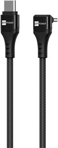 ERPOWER, kábel SINGLE COBRA USB-C na USB-C 1,5m, PD 100W, čierny