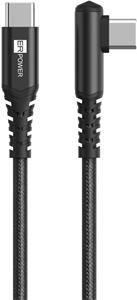ERPOWER, kábel USB-C na USB-C 1,5m, 100W lomený, čierny
