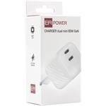 ERPOWER nabíjačka 65W, 2x USB-C, Dual Mini GaN, Biela