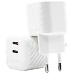 ERPOWER nabíjačka 65W, 2x USB-C, Dual Mini GaN, Biela