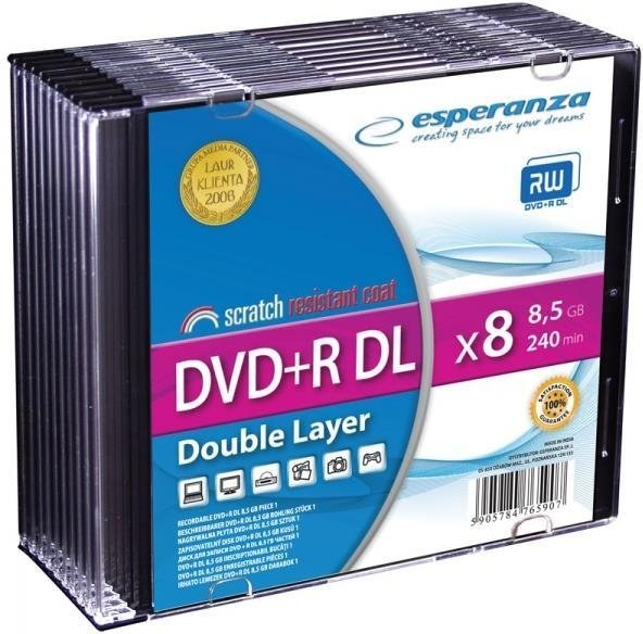 Esperanza DVD+R Double Layer Slim Case 8.5GB 8x