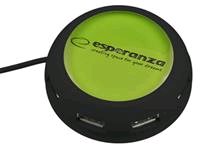 Esperanza EA135G YOYO Hub USB 2.0, 4 porty, zelený