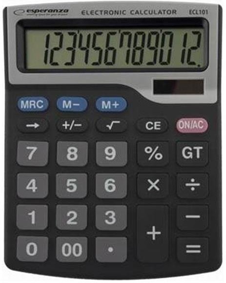 Esperanza ECL101 TALES kalkulačka stolná, čierna