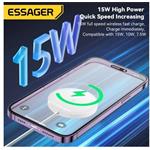 Essager magnetická bezdrôtová nabíjačka, 15W, biela