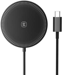 Essager magnetická bezdrôtová nabíjačka, 15W, čierna