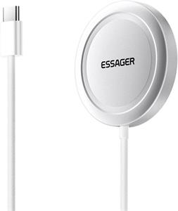 Essager magnetická bezdrôtová nabíjačka Qi2, 15W, biela