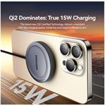 Essager magnetická bezdrôtová nabíjačka Qi2, 15W, sivá