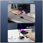 Essager magnetická bezdrôtová nabíjačka Qi2, 15W, sivá