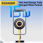 Essager magnetický držiak do auta s bezdrôtovým nabíjaním, 15W, čierny