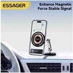 Essager magnetický držiak do auta s bezdrôtovým nabíjaním, 15W, čierny