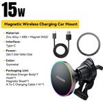 Essager magnetický držiak do auta s bezdrôtovým nabíjaním