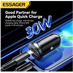 Essager Mini USB-A/USB-C autonabíjačka, 30W