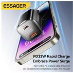 Essager nabíjačka, 33W, GaN, USB-C + USB-A