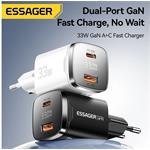 Essager nabíjačka, 33W, GaN, USB-C + USB-A