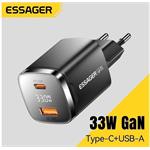 Essager nabíjačka, 33W, GaN, USB-C + USB-A