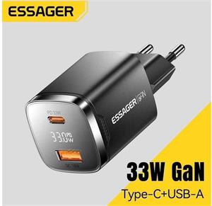 Essager nabíjačka, 33W, GaN, USB-C + USB-A