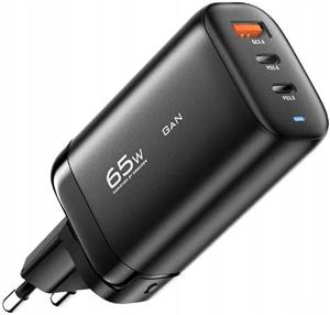 Essager nabíjačka, 65W, GaN, 2xUSB-C + USB-A