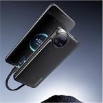 Essager powerbanka s digitálnym displejom a integrovaným káblom, 20000mAh, 22,5W, čierna