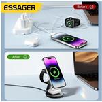 Essager stolná magnetická bezdrôtová nabíjačka 3v1, 15W