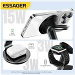 Essager stolná magnetická bezdrôtová nabíjačka 3v1, 15W