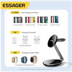 Essager stolná magnetická bezdrôtová nabíjačka 3v1, 15W