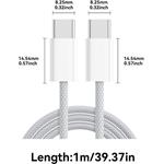 Essager Sunset kábel USB-C na USB-C 2.0 3A, 60W, 1m