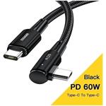Essager Sunset kábel USB-C na USB-C 2.0 3A, 60W, 2m, zahnutý