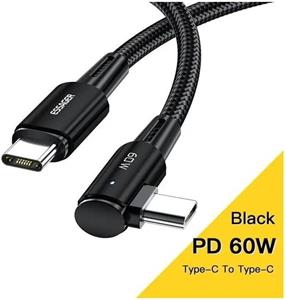 Essager Sunset kábel USB-C na USB-C 2.0 3A, 60W, 2m, zahnutý