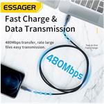Essager Sunset, nabíjací kábel USB-C na Lightning 2.0 5A, 20W, 2m