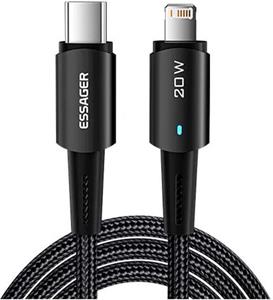 Essager Sunset, nabíjací kábel USB-C na Lightning 2.0 5A, 20W, 2m