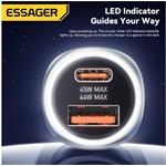 Essager super rýchla autonabíjačka, USB-A/USB-C, 89W