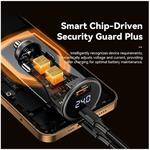 Essager super rýchla USB-A/USB-C autonabíjačka s digitálnym displejom, 100W