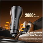 Essager super rýchla USB-A/USB-C autonabíjačka s digitálnym displejom, 100W