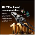 Essager super rýchla USB-A/USB-C autonabíjačka s digitálnym displejom, 100W