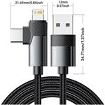 Essager William kábel USB-A na USB-C/Lightning, 3A, 2m