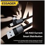 Essager William kábel USB-A na USB-C/Lightning, 3A, 2m