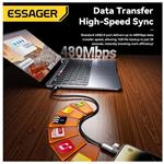 Essager William kábel USB-A na USB-C/Lightning, 3A, 2m