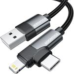Essager William kábel USB-A na USB-C/Lightning, 3A, 2m