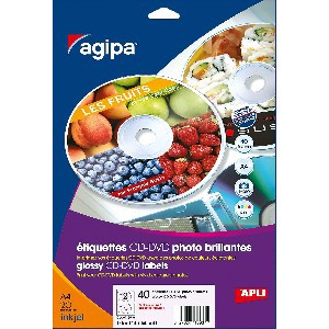 Etikety AGIPA univerzálne na CD/DVD 114 mm