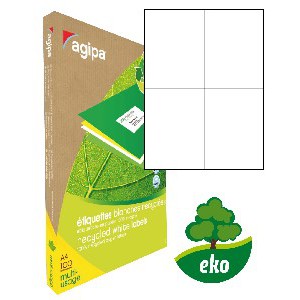 Etikety AGIPA univerzálne recyklované 105x148,5mm